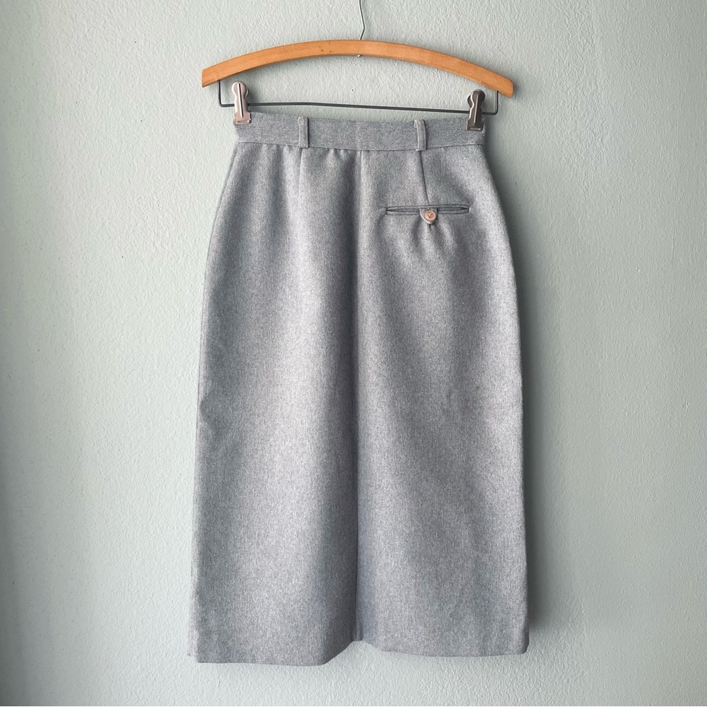 ♦️5/$15♦️ Union Made | Vintage 70s 80s | Long Gray Tweed Midi Skirt